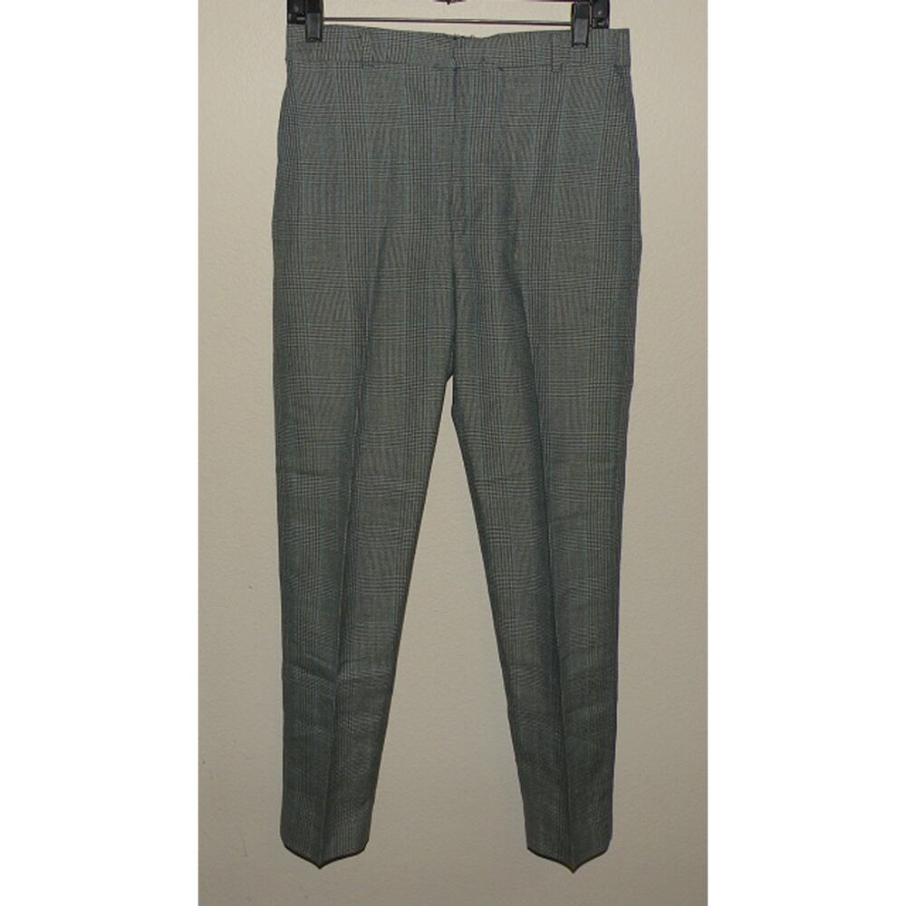 Vtg 60s 70s Men’s Levi’s Sta-Prest Dress Pants 30 x 29.5 Gray Plaid Talon Zipper